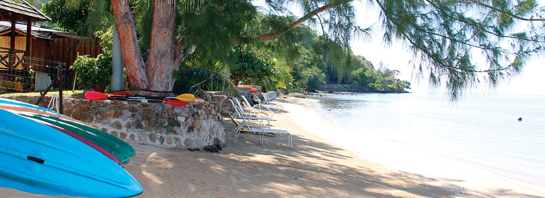 en bord de plage