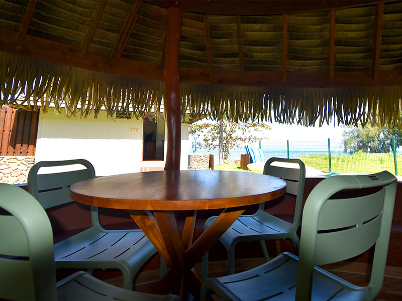 Terrasse du bungalow Auti à Moorea
